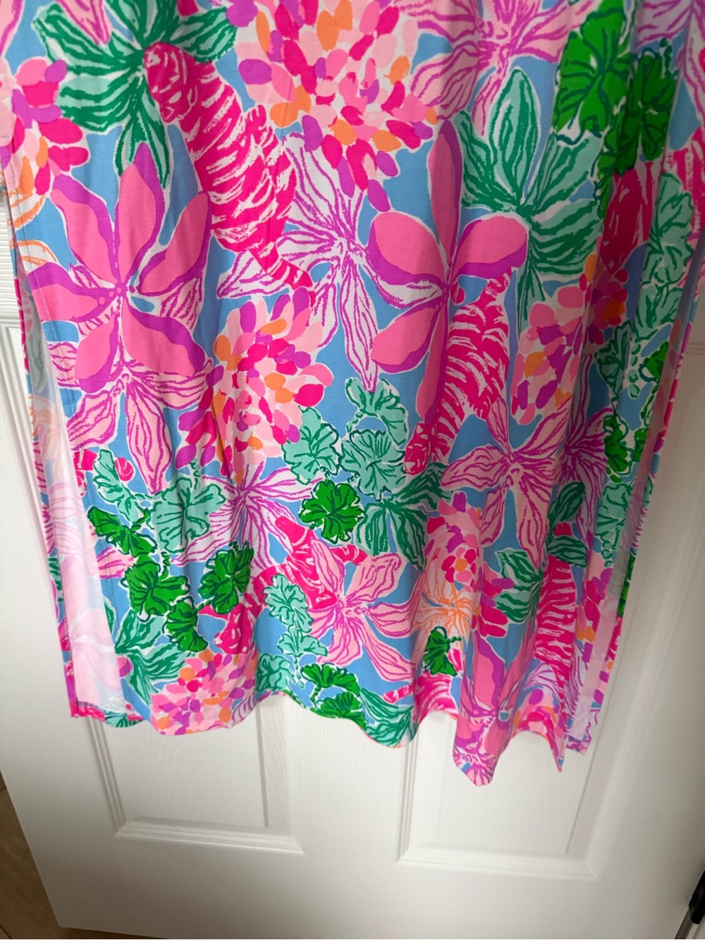 NWT LILLY PULITZER SIZE LARGE MORGANN MAXI DRESS *TIGERS LAIR* MULTI - Picture 5 of 7